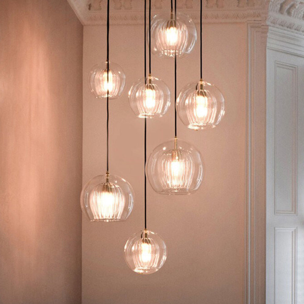 Lampa wisząca przezroczysta kula