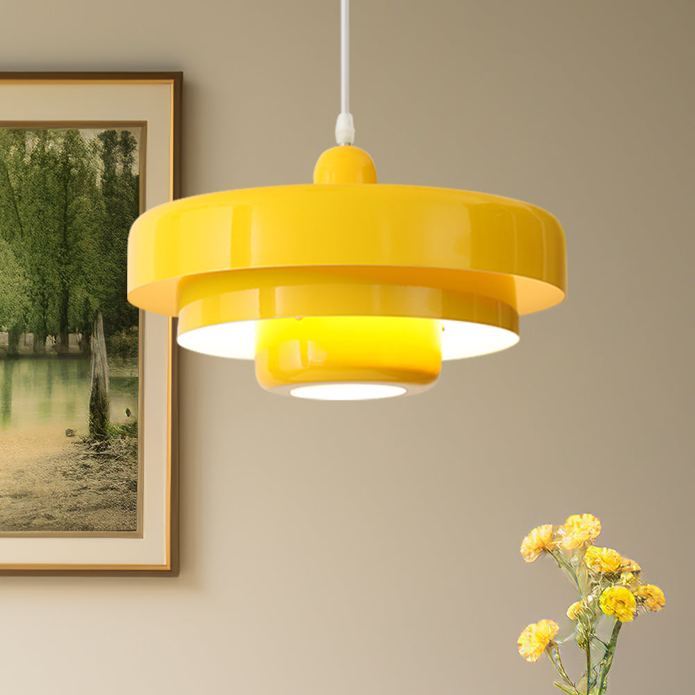 Lampa wisząca retro jadalniana warstwowa
