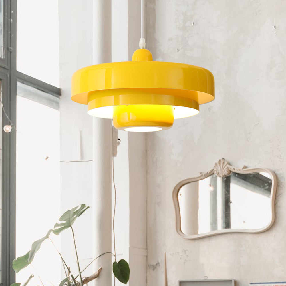 Lampa wisząca retro jadalniana warstwowa