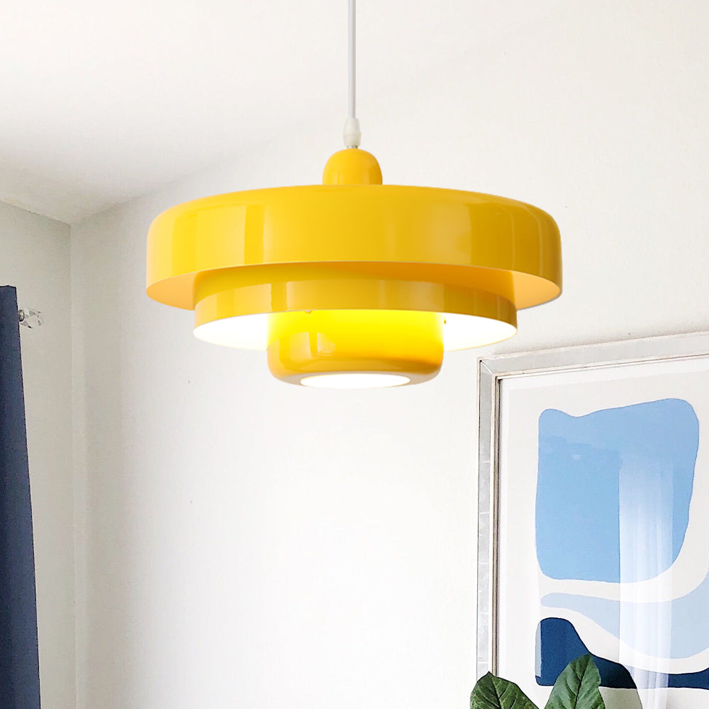 Lampa wisząca retro jadalniana warstwowa