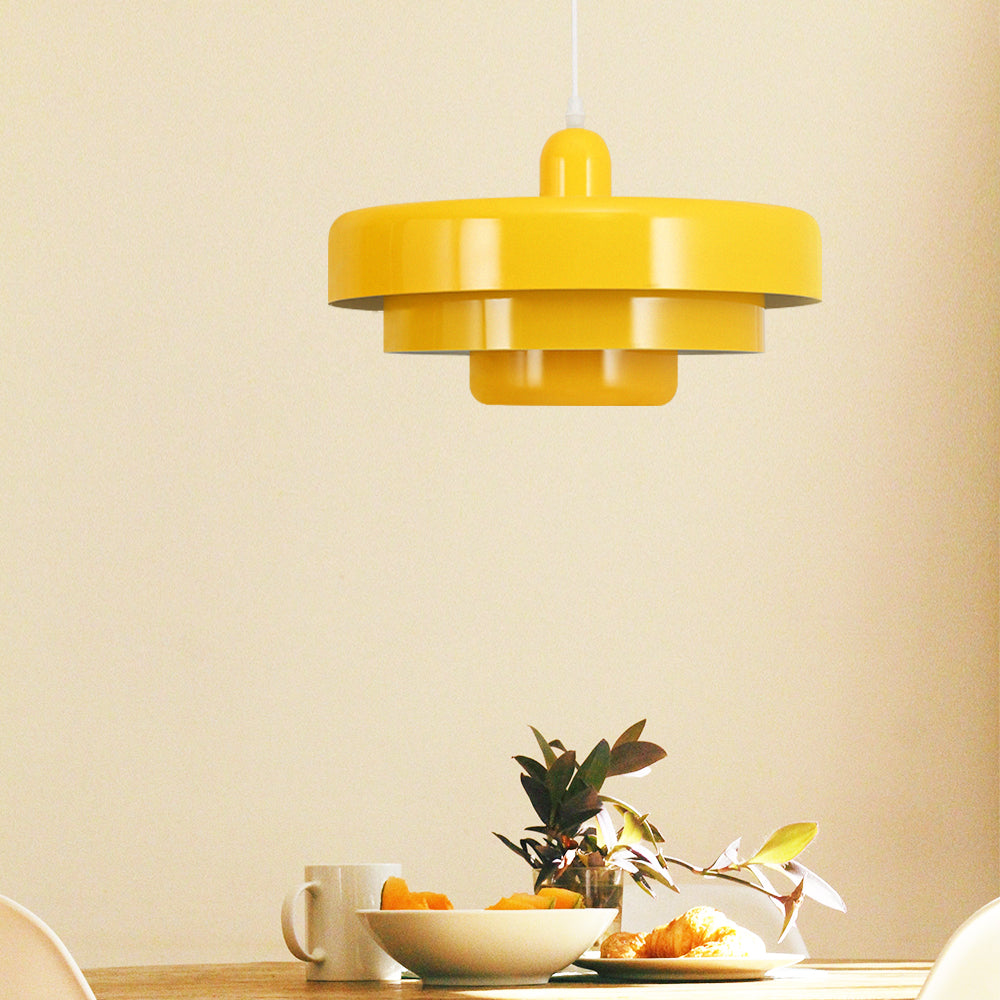 Lampa wisząca retro jadalniana warstwowa