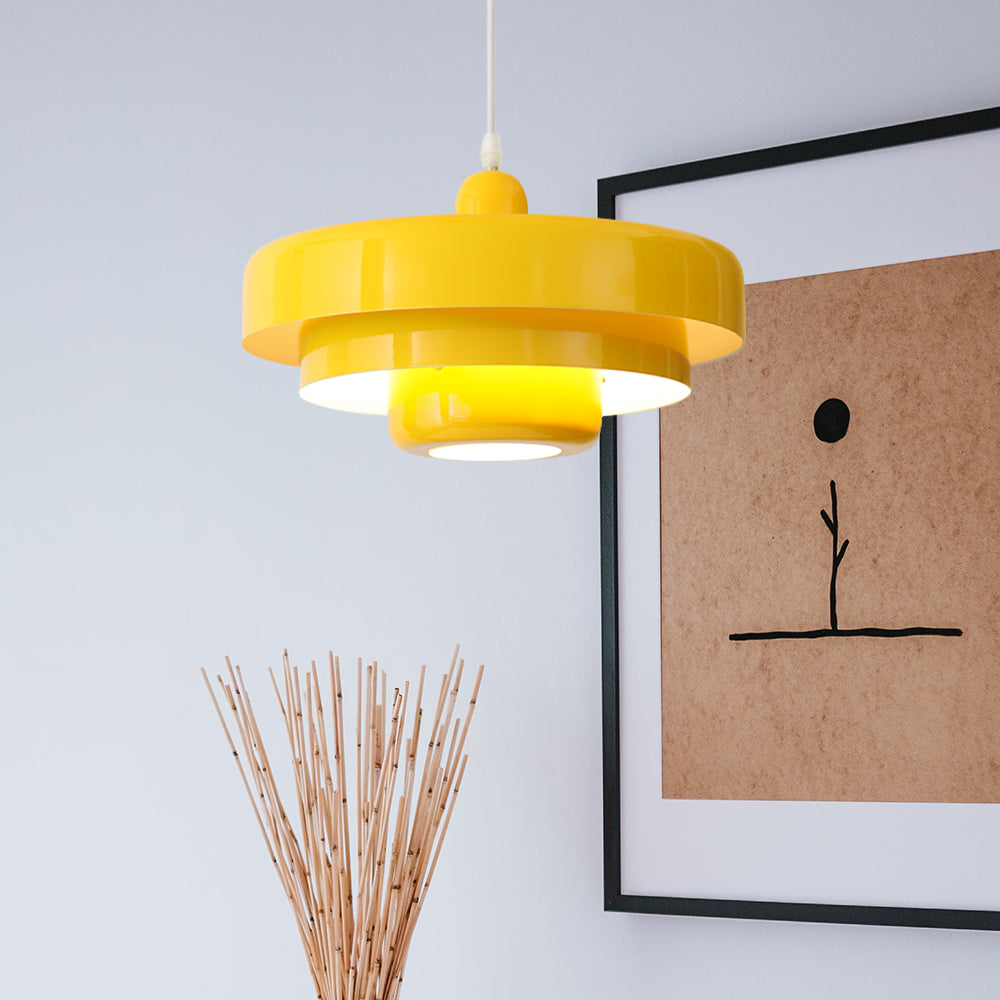 Lampa wisząca retro jadalniana warstwowa
