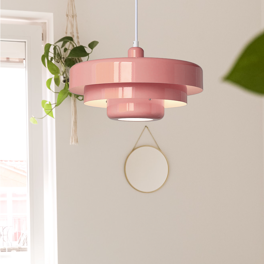 Lampa wisząca retro jadalniana warstwowa