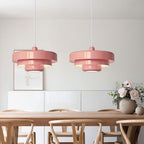 Lampa wisząca retro jadalniana warstwowa