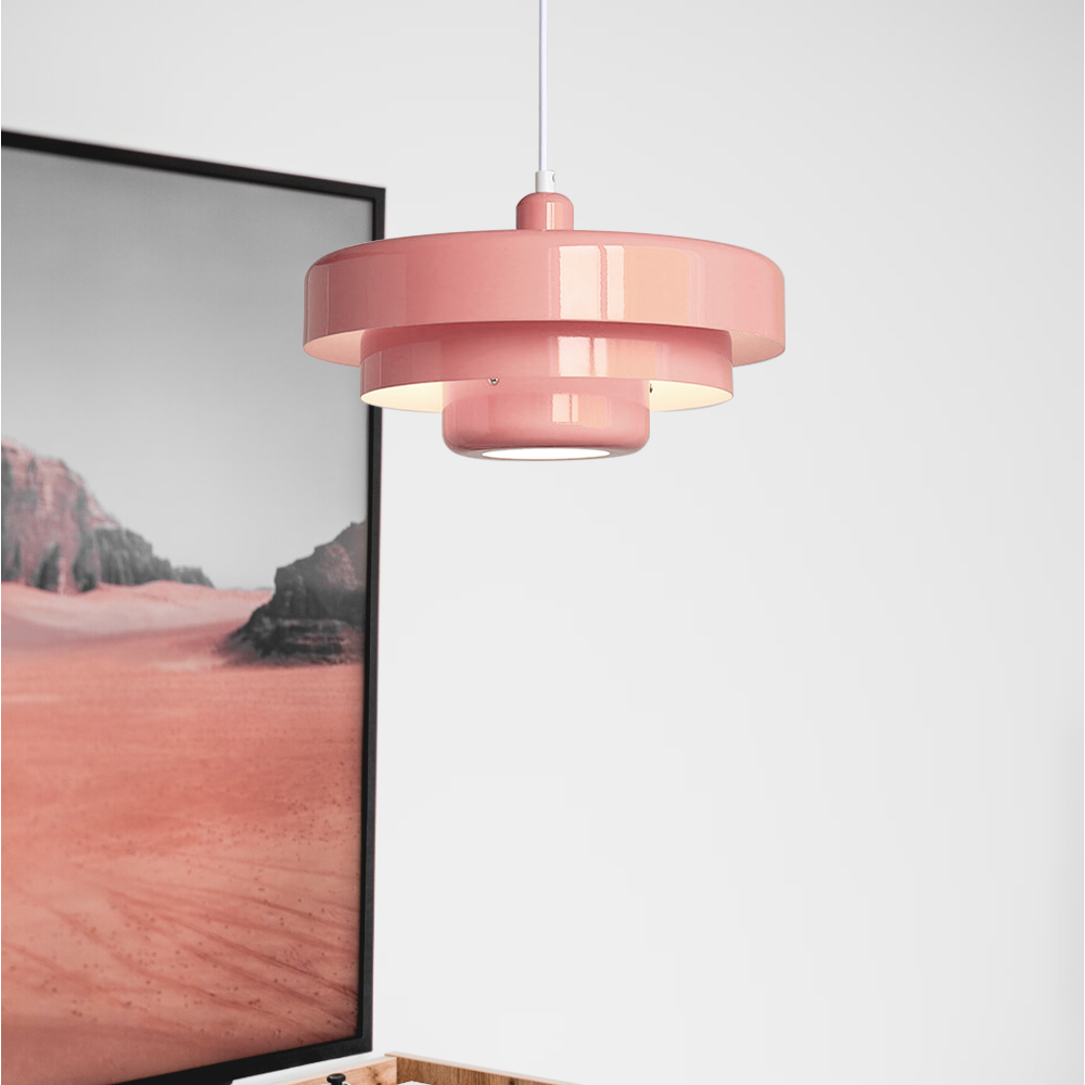 Lampa wisząca retro jadalniana warstwowa