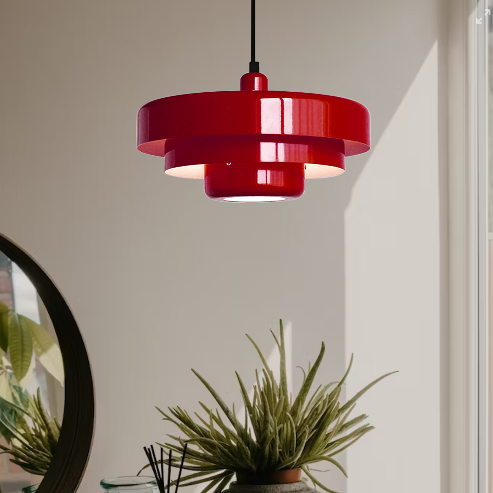 Lampa wisząca retro jadalniana warstwowa