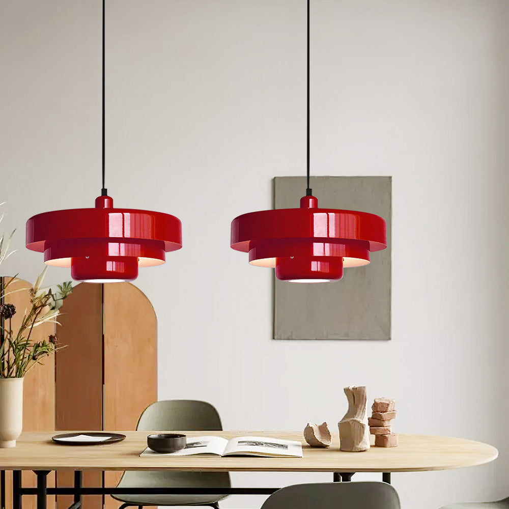 Lampa wisząca retro jadalniana warstwowa