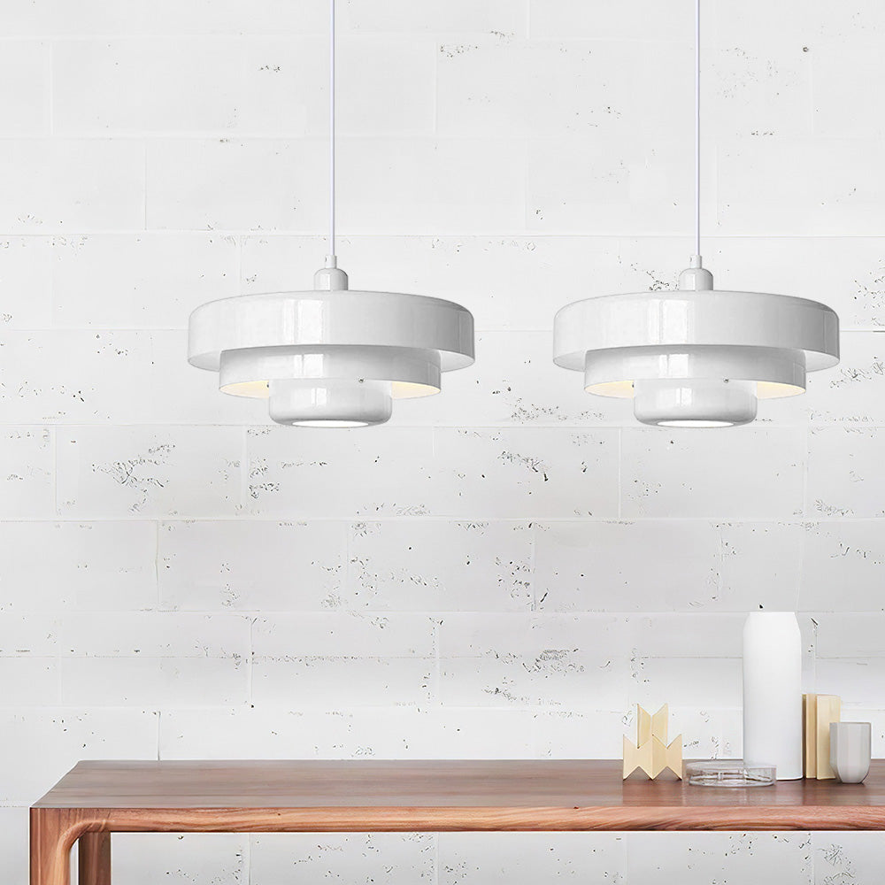 Lampa wisząca retro jadalniana warstwowa