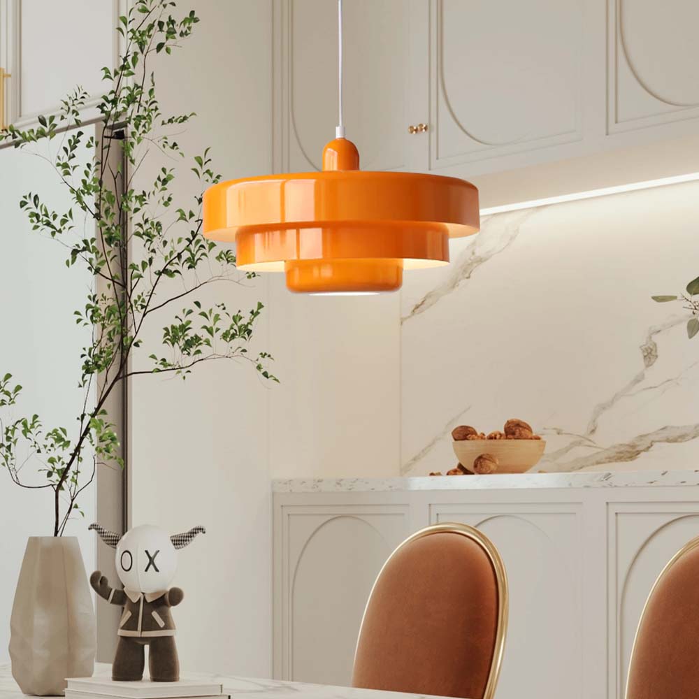 Lampa wisząca retro jadalniana warstwowa