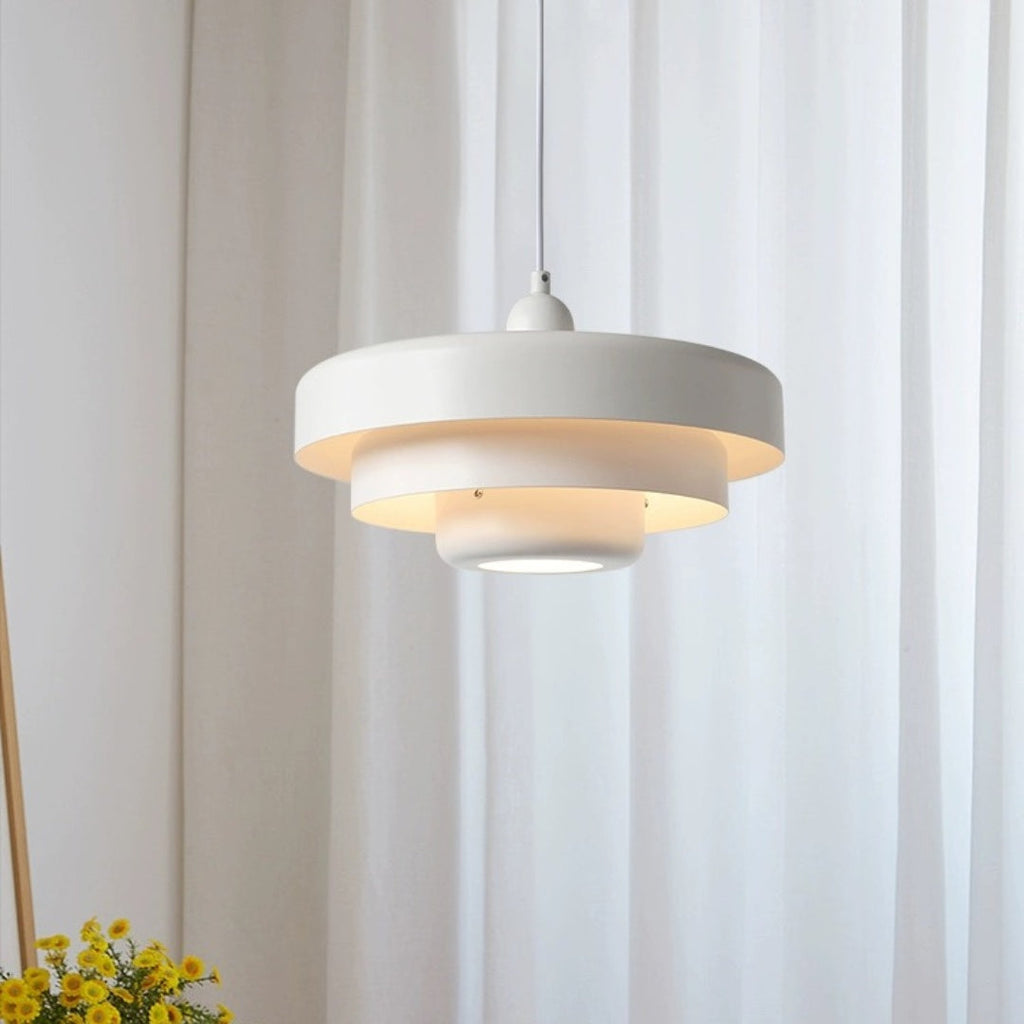 Lampa wisząca retro jadalniana warstwowa