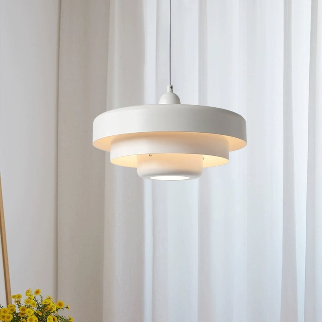 Lampa wisząca retro jadalniana warstwowa