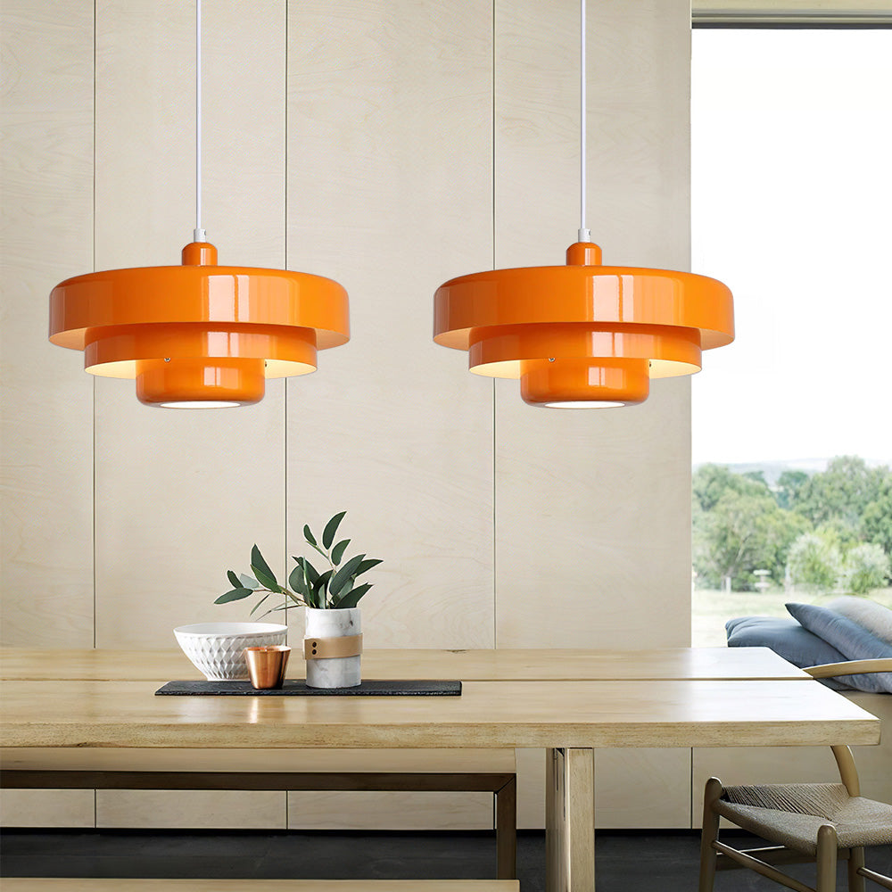 Lampa wisząca retro jadalniana warstwowa