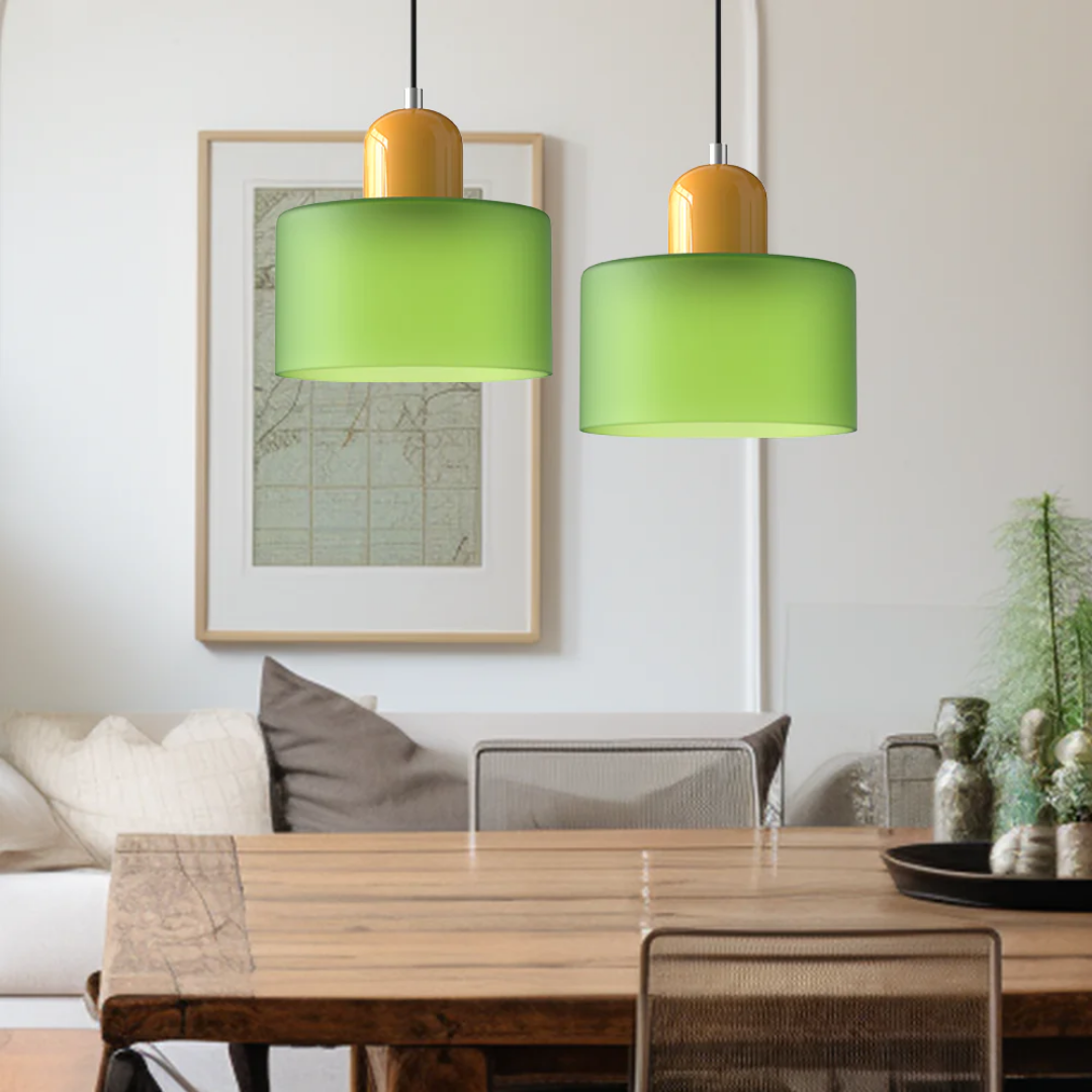 Lampa wisząca retro kolorowa szklana nowoczesna