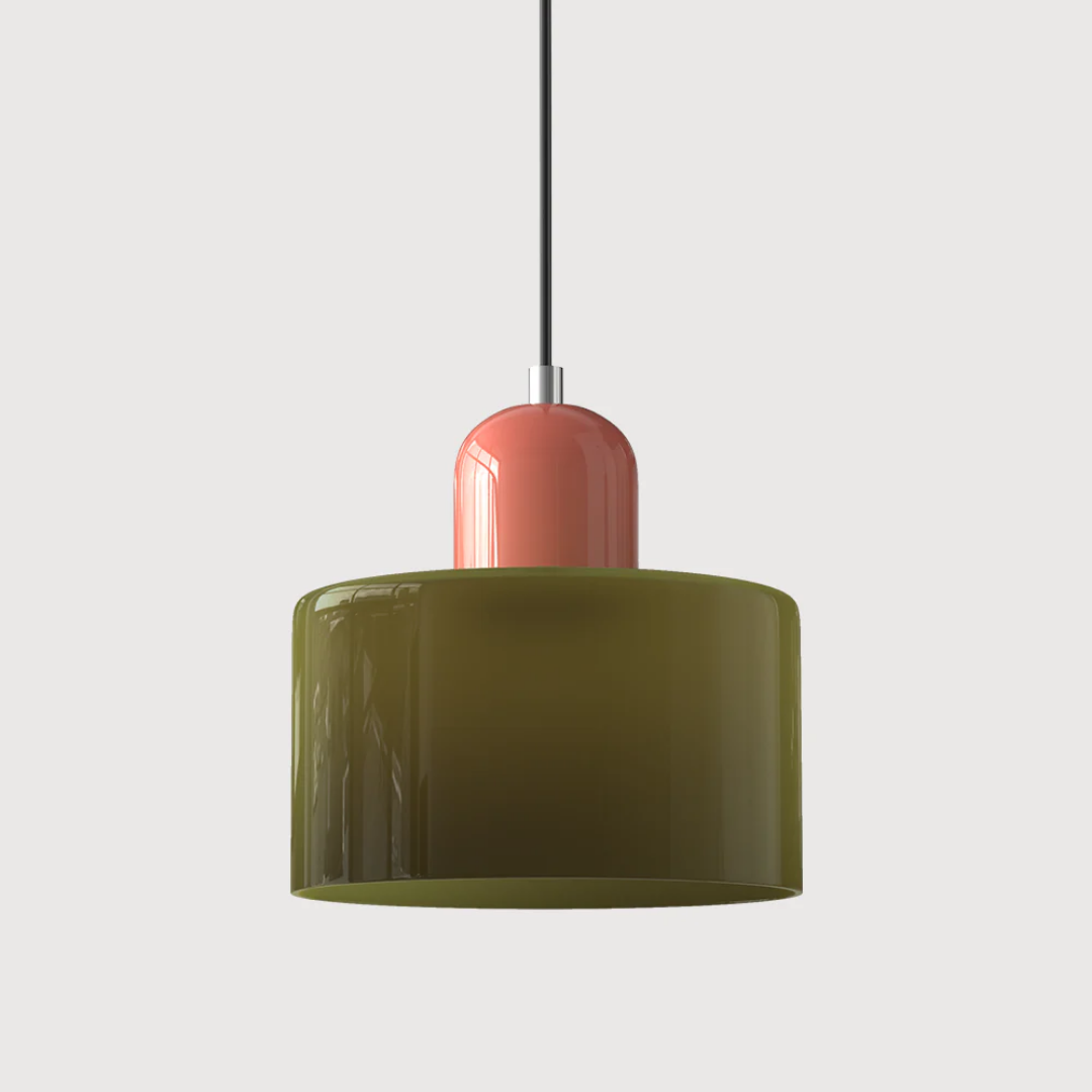 Lampa wisząca retro kolorowa szklana nowoczesna