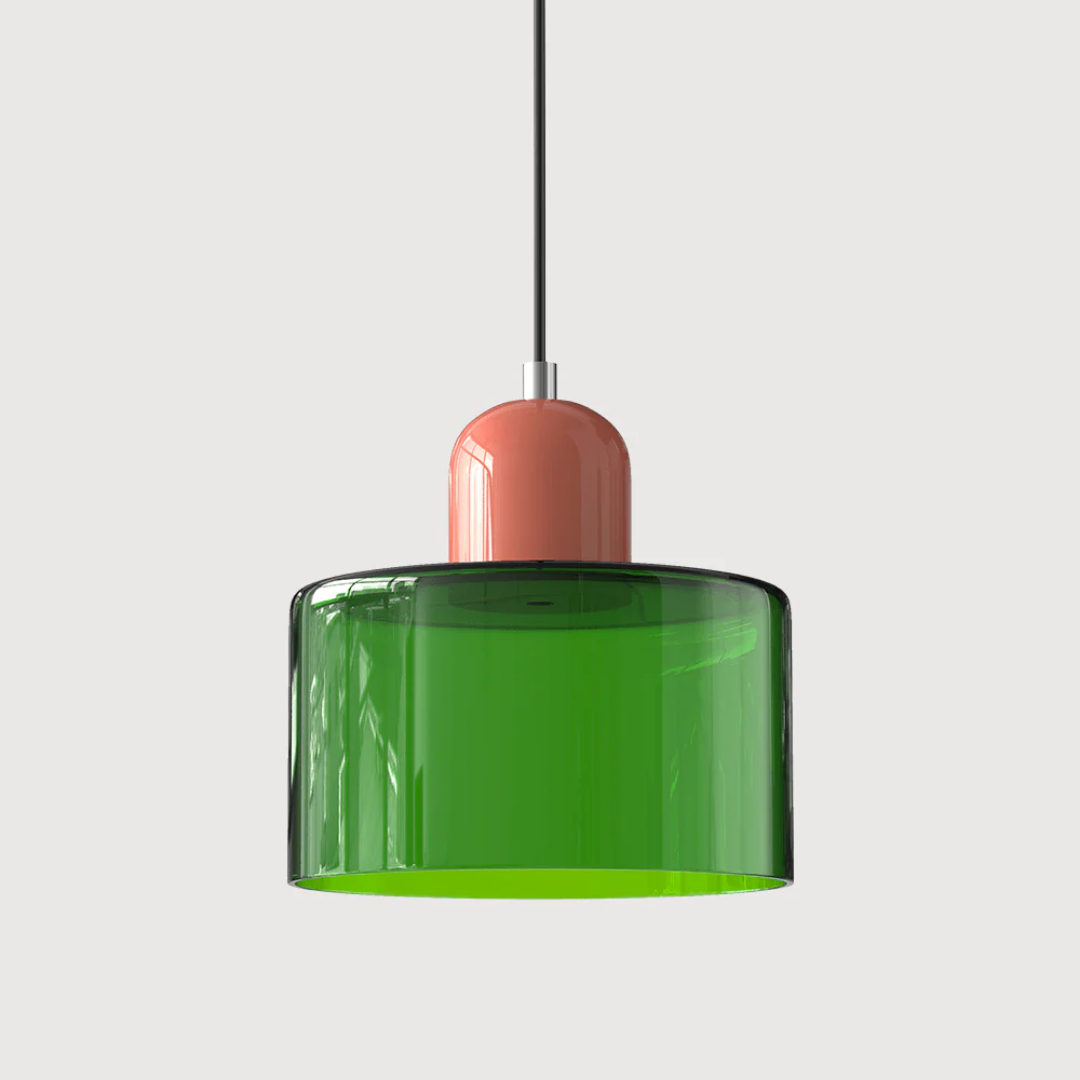 Lampa wisząca retro kolorowa szklana nowoczesna