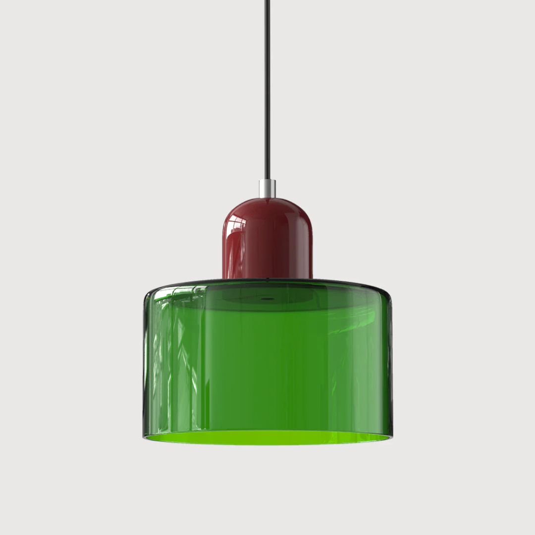 Lampa wisząca retro kolorowa szklana nowoczesna