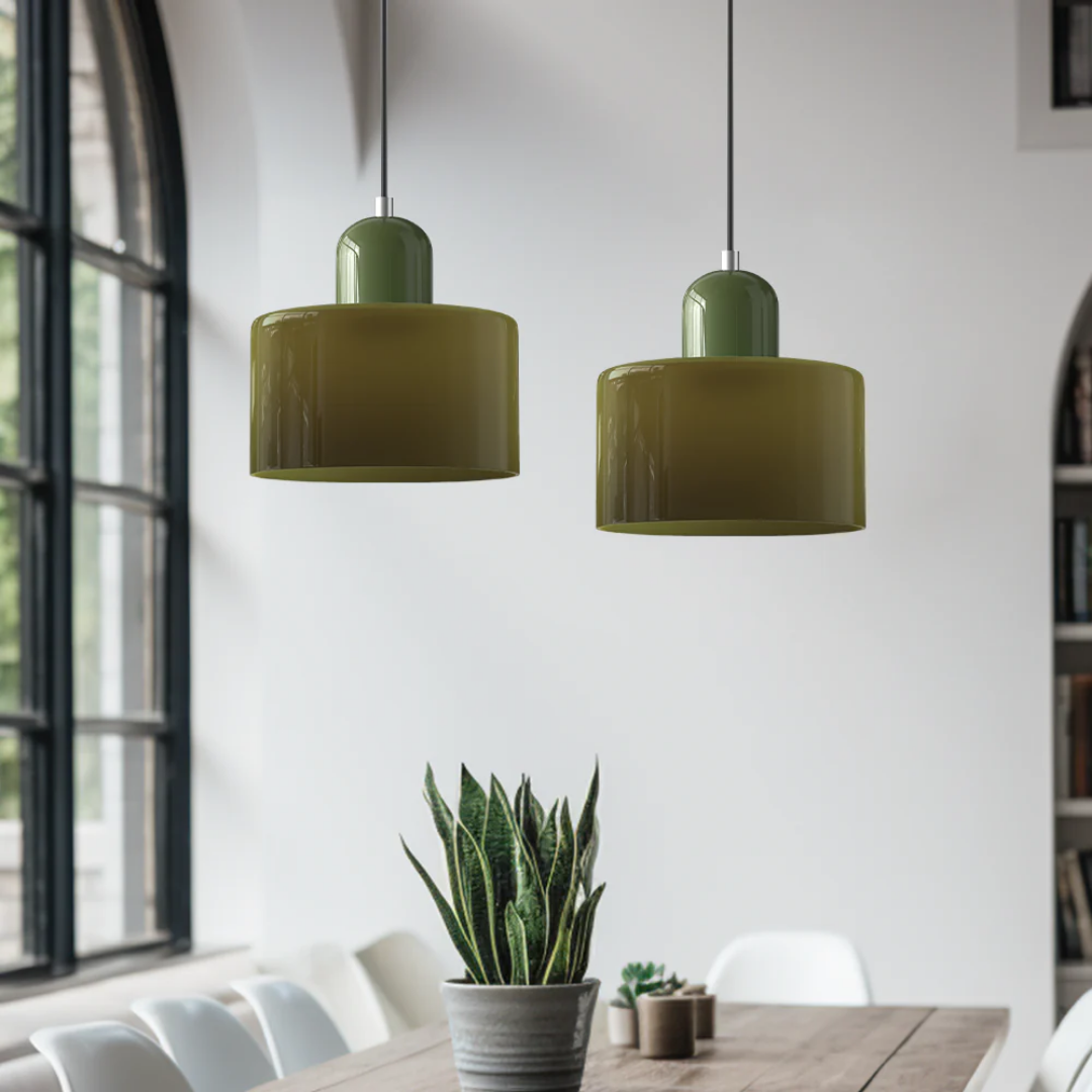 Lampa wisząca retro kolorowa szklana nowoczesna