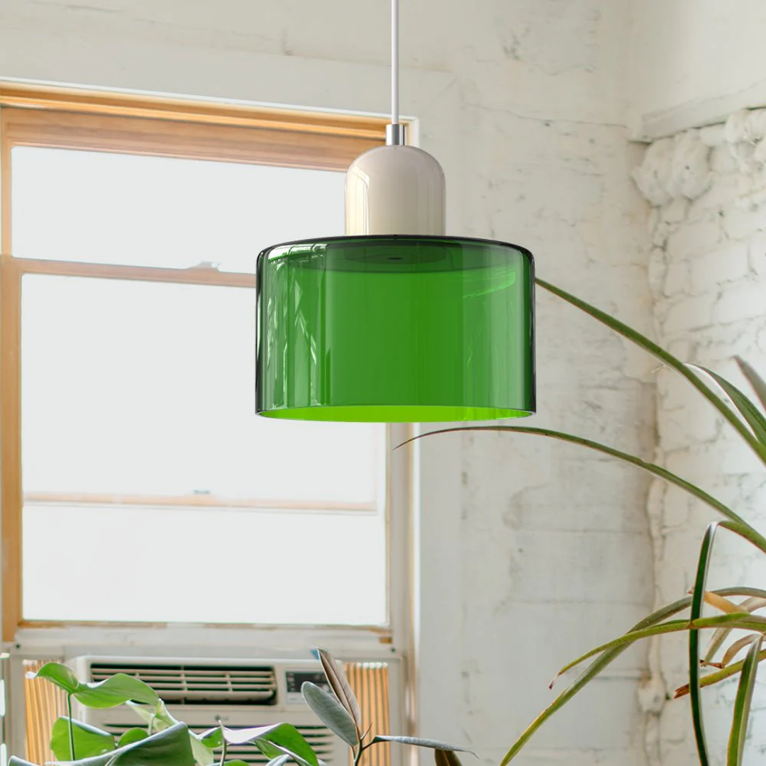 Lampa wisząca retro kolorowa szklana nowoczesna