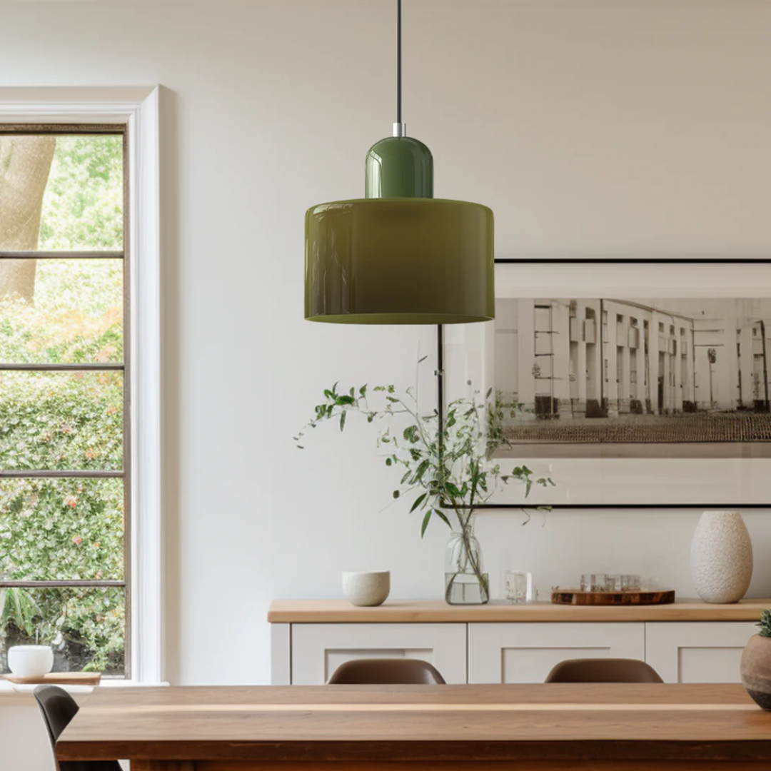 Lampa wisząca retro kolorowa szklana nowoczesna