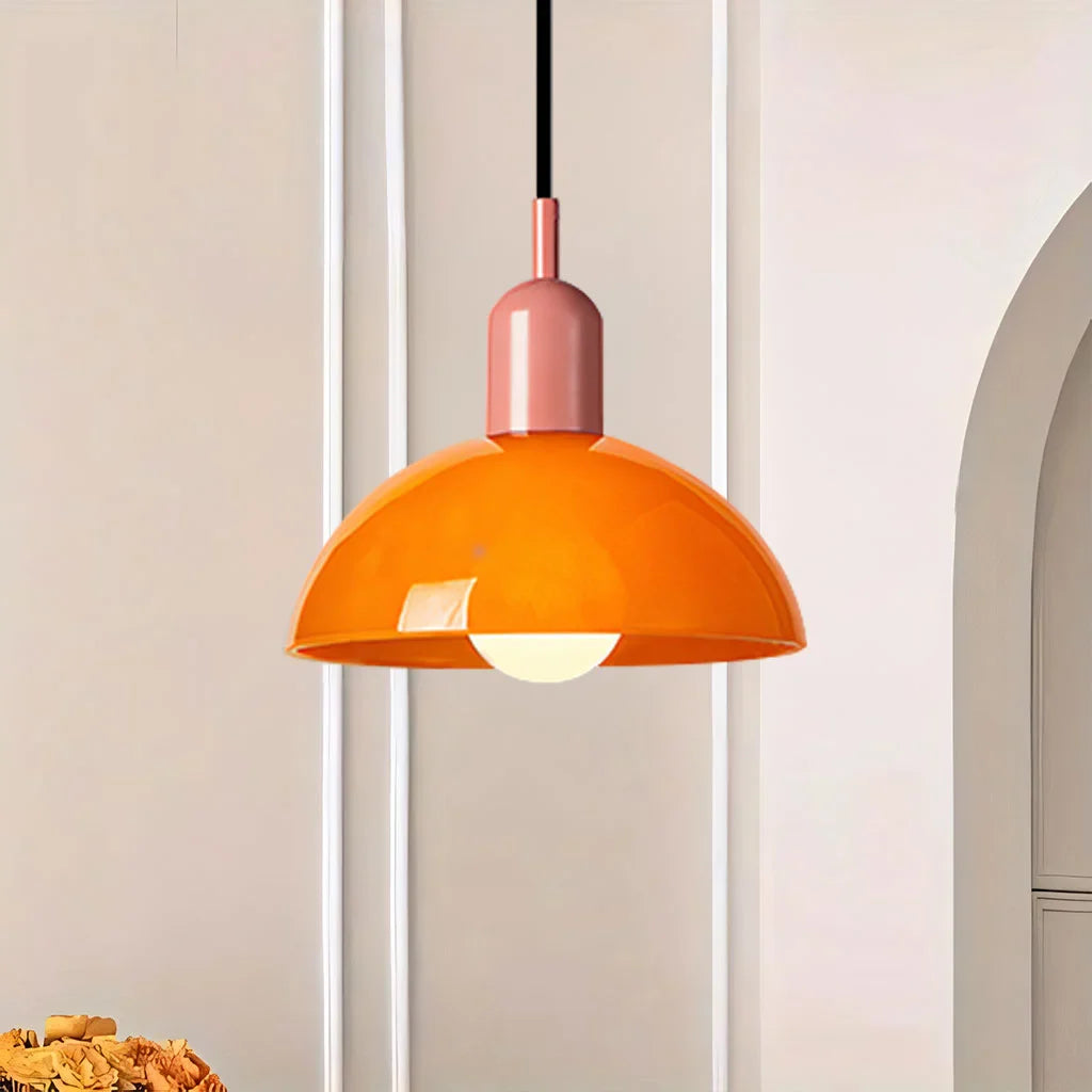 Lampa wisząca retro kopułowa LED