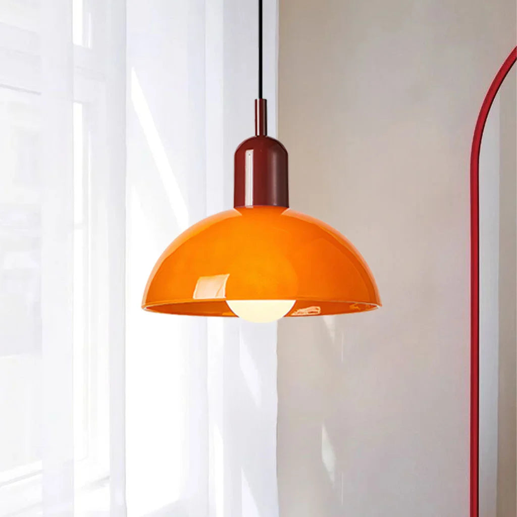 Lampa wisząca retro kopułowa LED