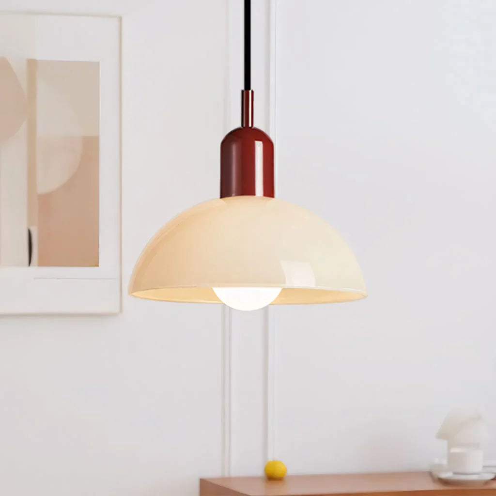 Lampa wisząca retro kopułowa LED