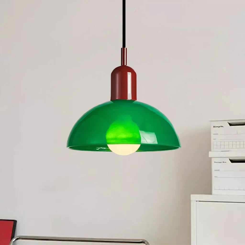 Lampa wisząca retro kopułowa LED