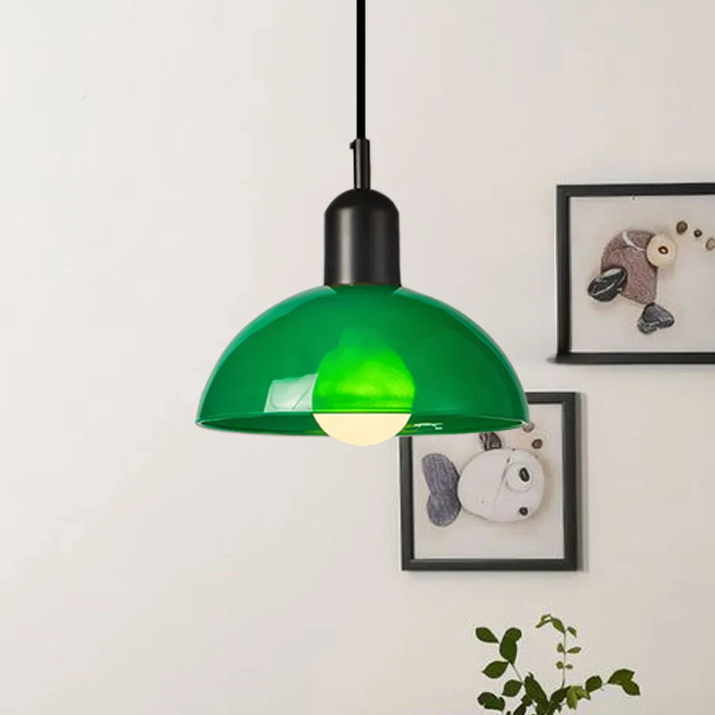 Lampa wisząca retro kopułowa LED