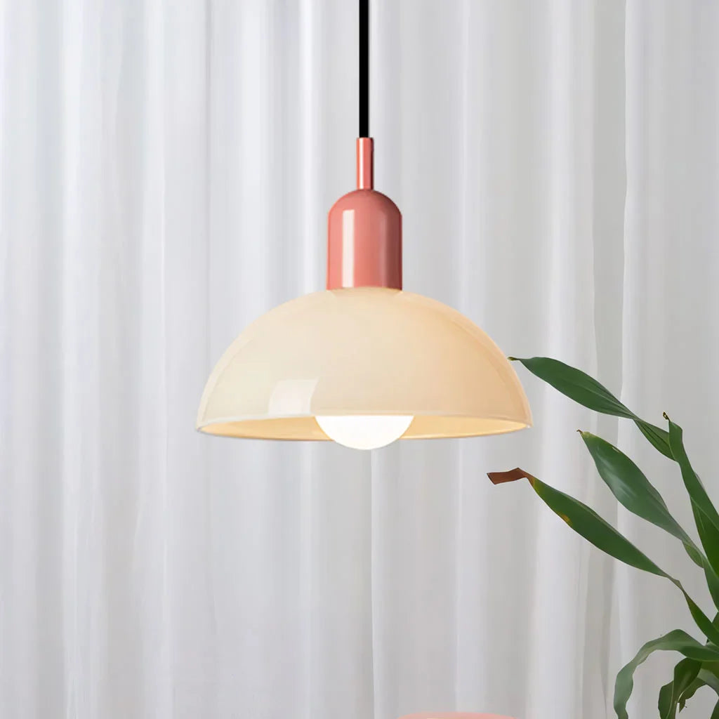 Lampa wisząca retro kopułowa LED