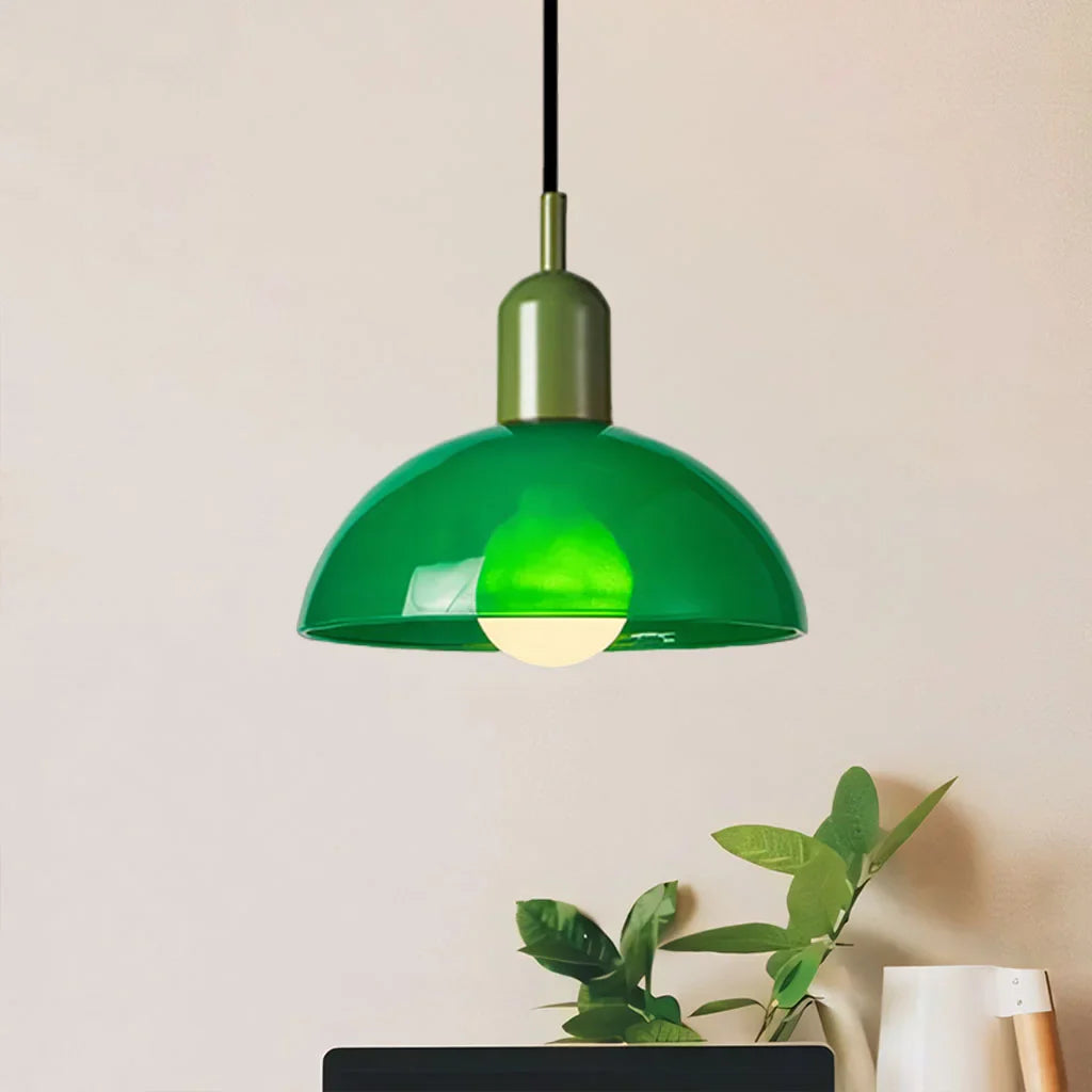 Lampa wisząca retro kopułowa LED