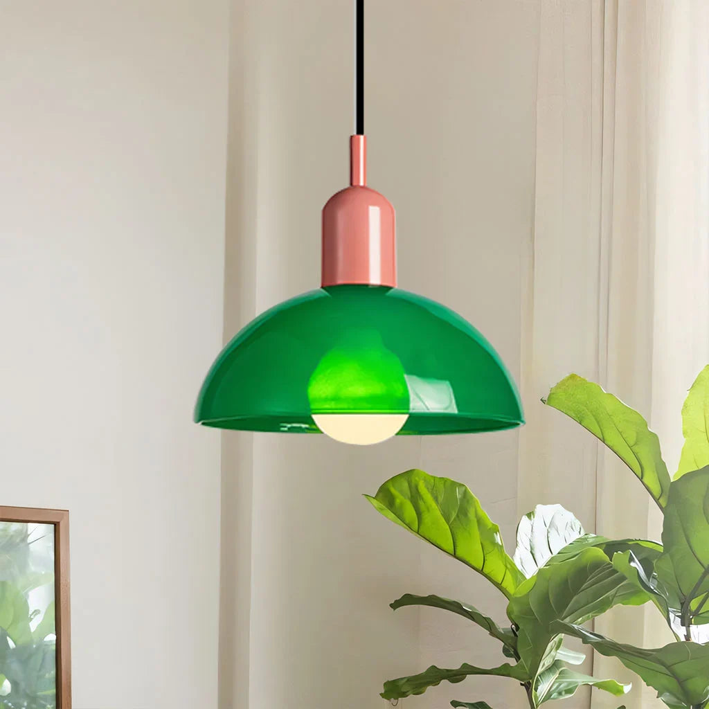 Lampa wisząca retro kopułowa LED