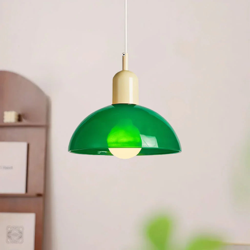 Lampa wisząca retro kopułowa LED