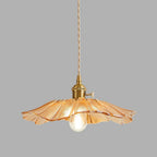 Lampa wisząca szklana kwiatowa elegancka