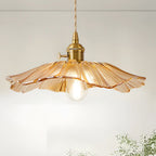 Lampa wisząca szklana kwiatowa elegancka
