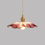 Lampa wisząca szklana kwiatowa elegancka