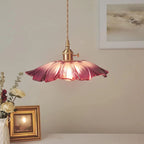Lampa wisząca szklana kwiatowa elegancka