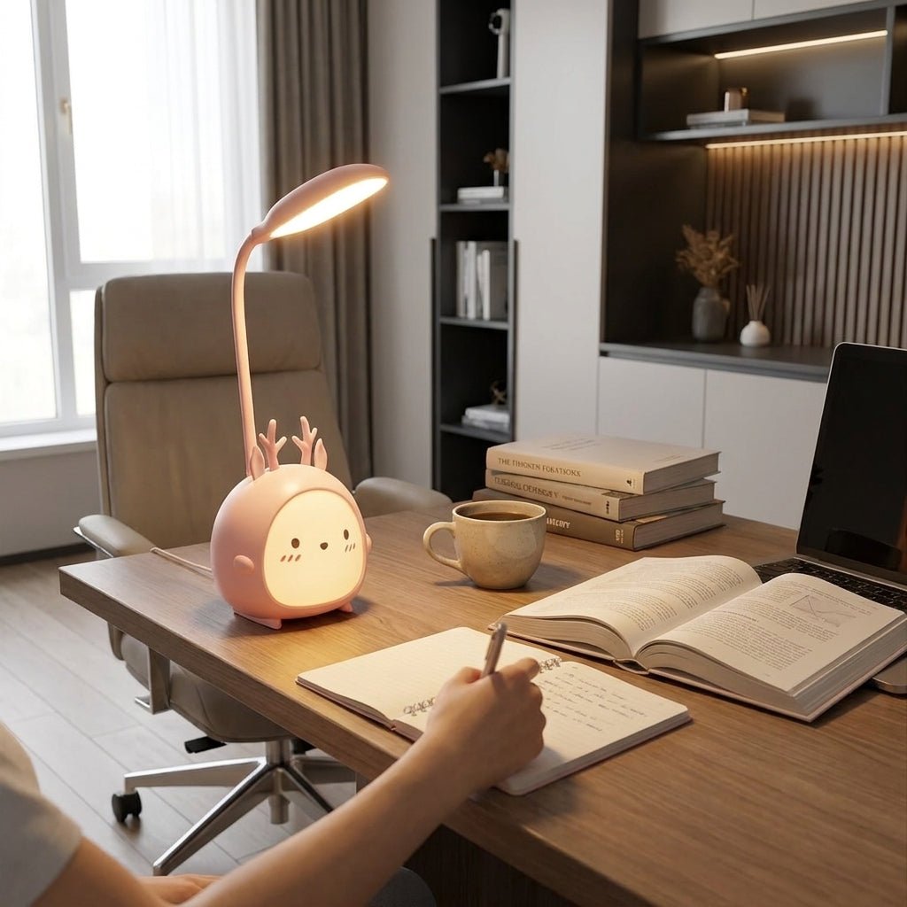 Lampka biurkowa LED do czytania z elastyczną szyjką zasilana USB