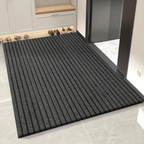 Durable striped non-slip entrance mat