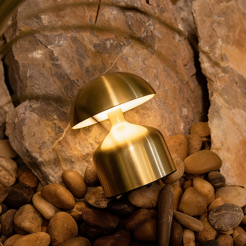 Lampa stołowa bezprzewodowa nowoczesna grzybek LED do sypialni