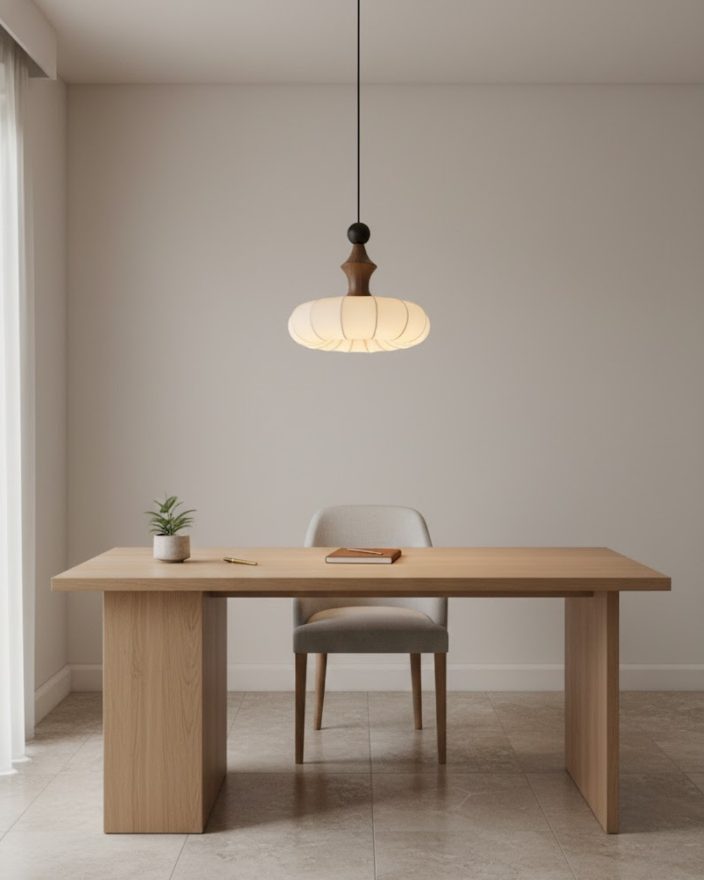 Lampa wisząca boho kokon żłobkowana nowoczesna