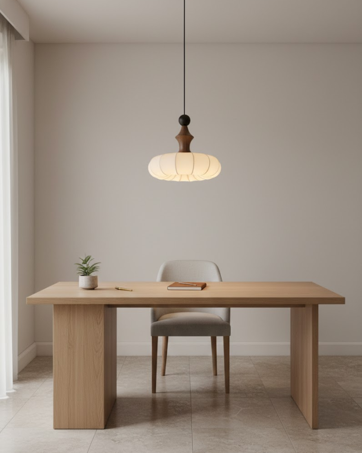 Lampa wisząca boho kokon żłobkowana nowoczesna