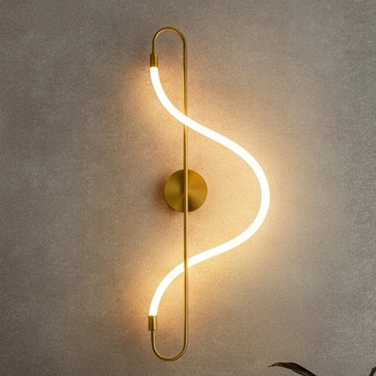 Kinkiet LED nowoczesny minimalistyczny łukowy ścienny