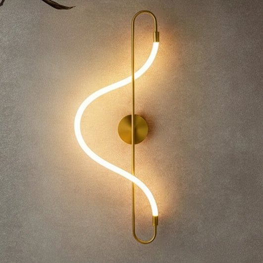 Kinkiet LED nowoczesny minimalistyczny łukowy ścienny