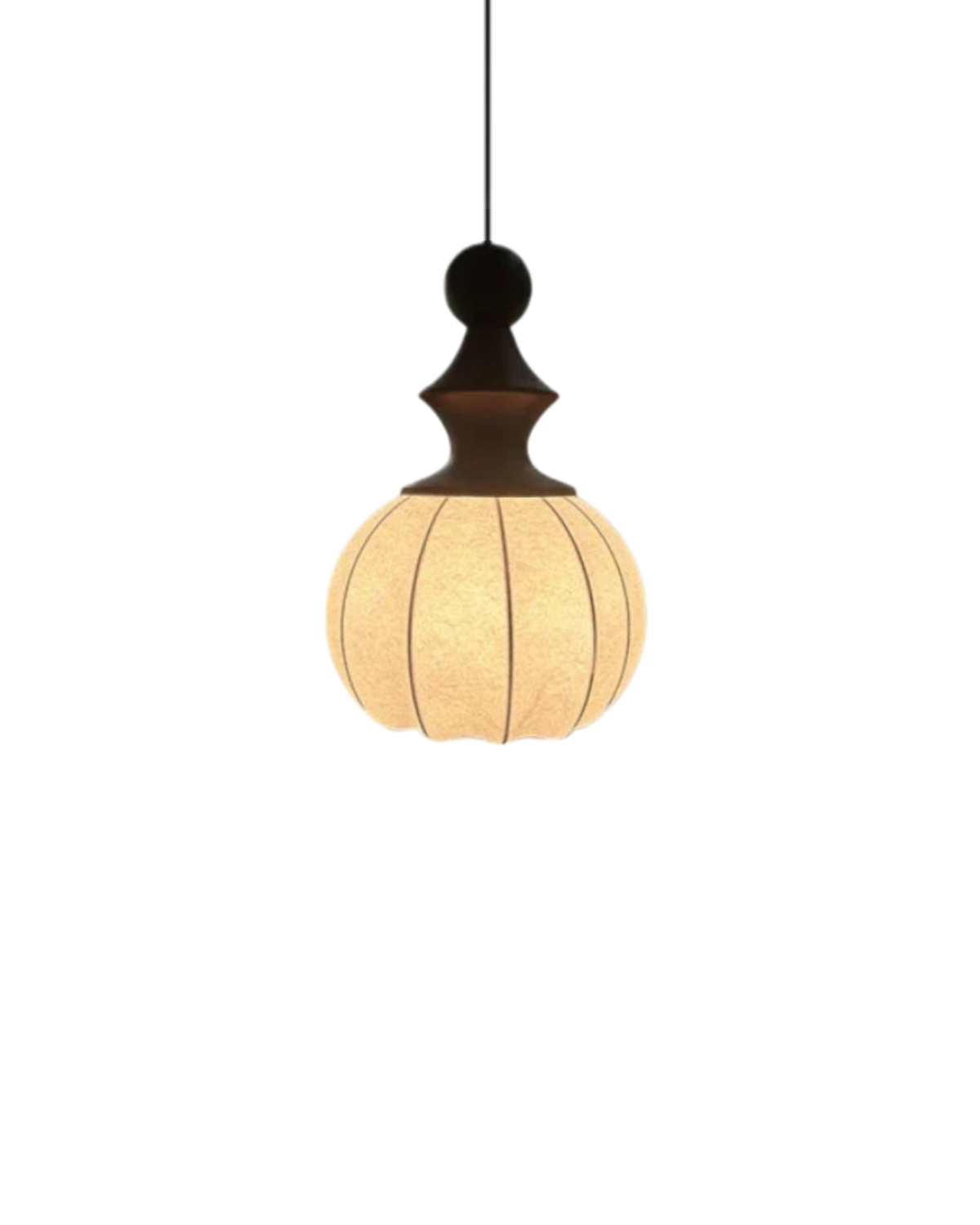 Lampa wisząca boho kokon żłobkowana nowoczesna