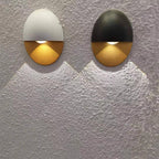 Zewnętrzna lampa ścienna nowoczesna owalna