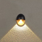 Zewnętrzna lampa ścienna nowoczesna owalna