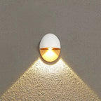Zewnętrzna lampa ścienna nowoczesna owalna