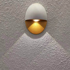 Zewnętrzna lampa ścienna nowoczesna owalna