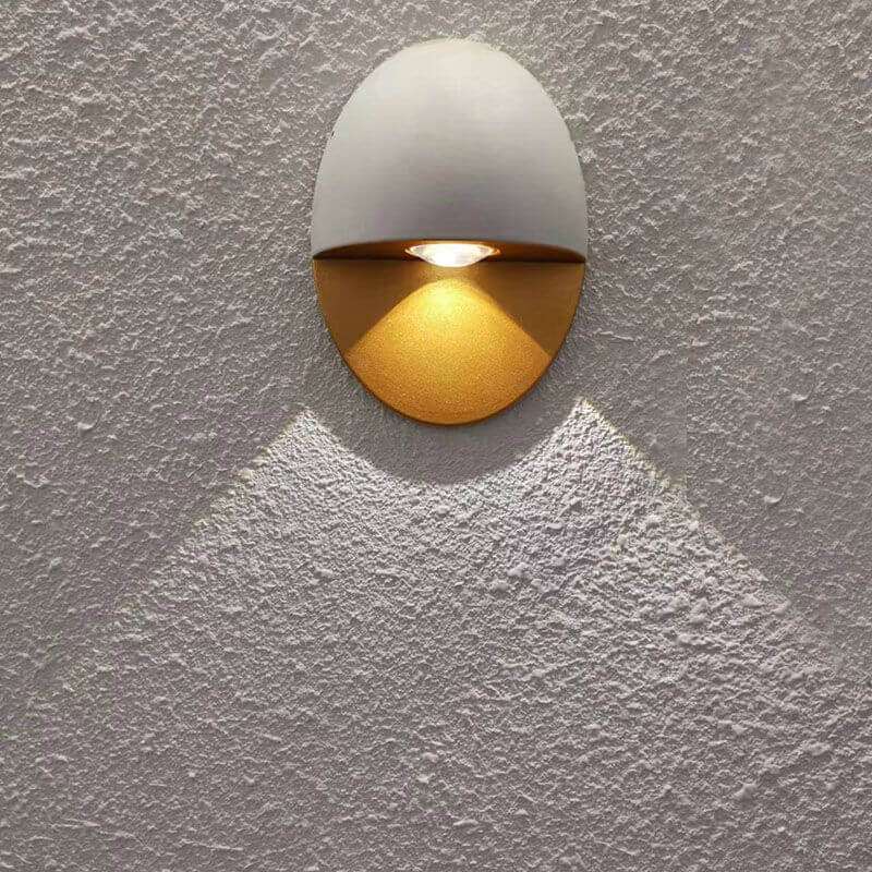 Zewnętrzna lampa ścienna nowoczesna owalna