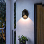Zewnętrzna lampa ścienna nowoczesna owalna
